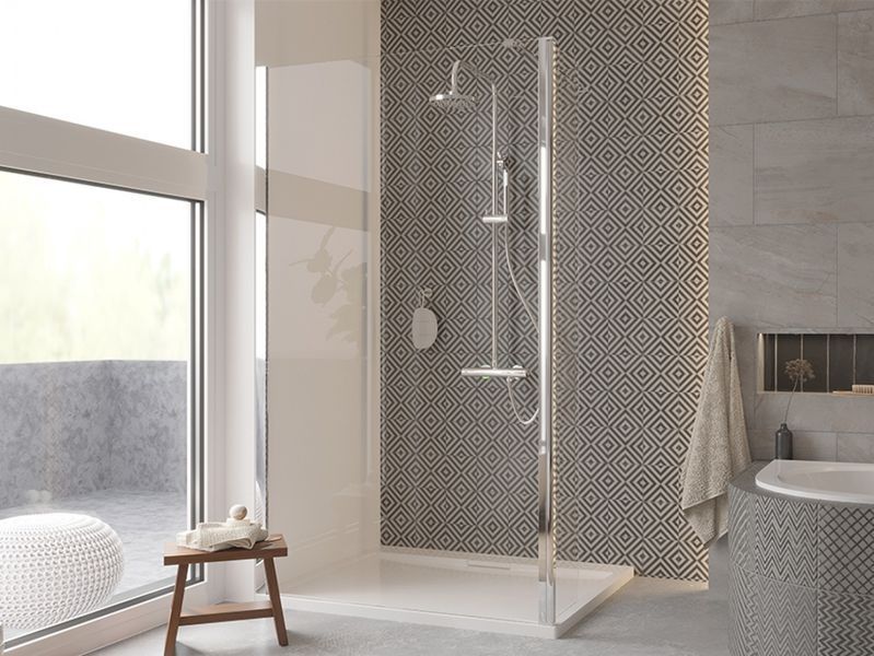 Душевая кабина Besco walk in Eco-N (EN-90-195C) профиль хром/стекло прозрачное 492351 фото