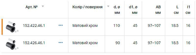 Сполучний комплект Geberit 152.422.46.1 (18,5 см) 162922 фото