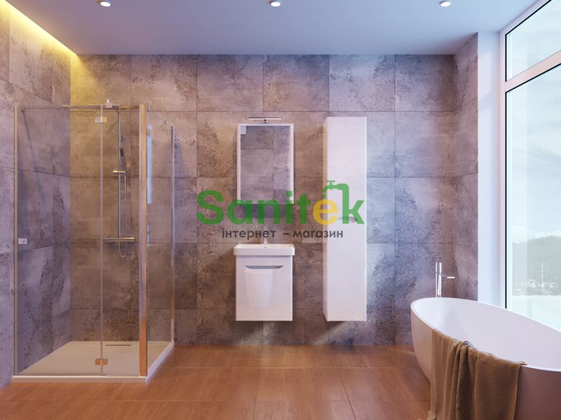 Дзеркало для ванної кімнати Ювента Livorno LvrMC-50 (структурне сіре) 327158 фото