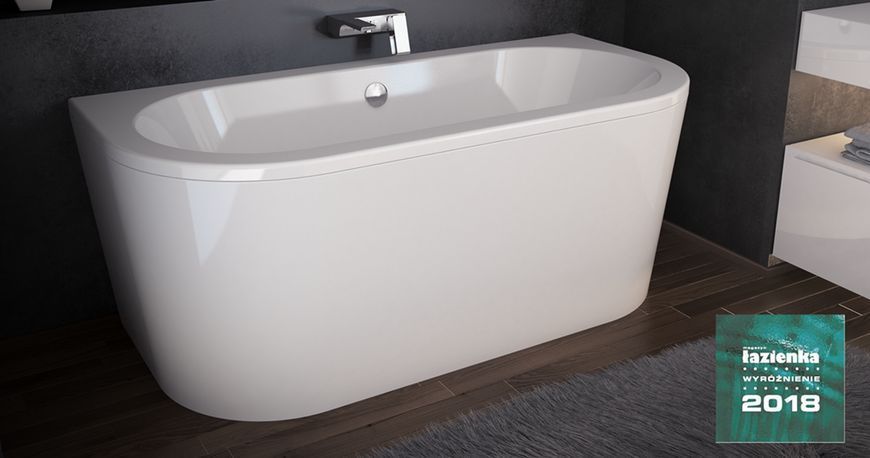 Ванна акриловая Besco Vista 170x75 (WKV-170-WS) с сифоном 371699 фото