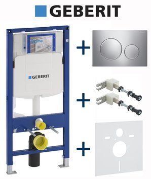Инсталляция для унитаза Geberit Duofix Sigma 111.300.00.5 4в1 (клавиша Sigma 20 хром/матовый/хром) 692916 фото