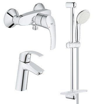 Набор смесителей для душа Grohe Eurosmart 123244M (33555002+23324001+27926001) 277233 фото