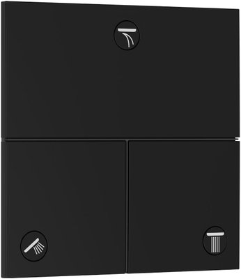 Переключающий вентиль Hansgrohe ShowerSelect Comfort E 15573670 на 3 потребителя (чёрный матовый) 694213 фото