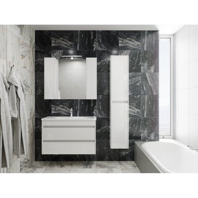 Дзеркало для ванної кімнати Ювента Bronx BrxMC-90 (дуб вотан) 490488 фото