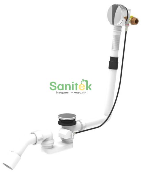 Сифон для ванны Sanit Swing Plus 35.327.00.0000 (с наполнением через перелив) хром 283324 фото