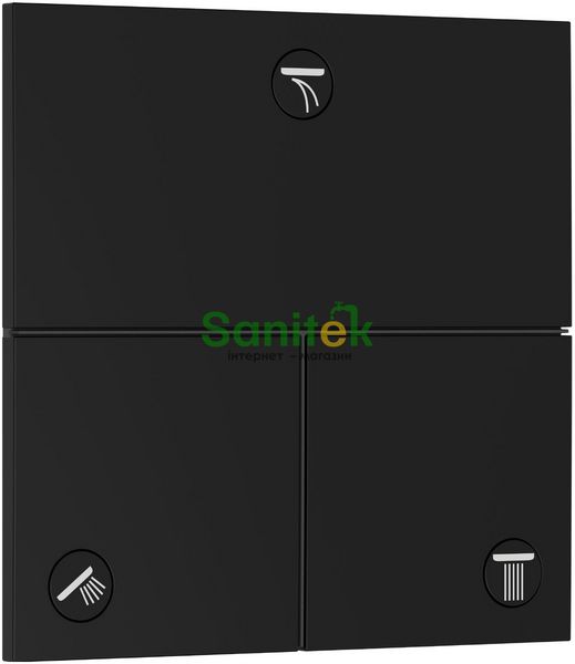 Переключающий вентиль Hansgrohe ShowerSelect Comfort E 15573670 на 3 потребителя (чёрный матовый) 694213 фото