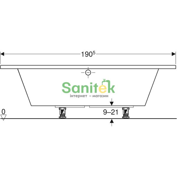 Ванна акрилова Geberit Selnova 135x135 (554.287.01.1) з ніжками 425683 фото