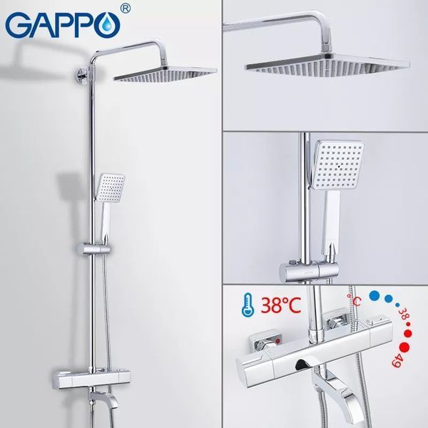 Душевая система Gappo G2491 с термостатом (хром) 927188 фото