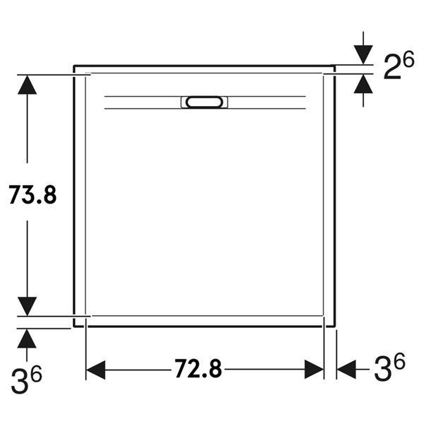 Душевой поддон Geberit Sestra 80x80 (550.292.00.2) графит 545720 фото