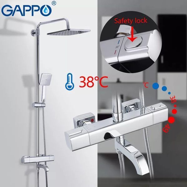 Душевая система Gappo G2491 с термостатом (хром) 927188 фото