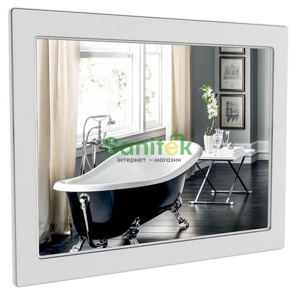 Дзеркало для ванної кімнати Аква Родос Беатріче 100 біле (АР000000909) патина хром 155795 фото