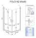 Душова кабіна Rea Fold N2 Set 80x80 (REA-K9990) профіль хром/скло прозоре 370860 фото 6