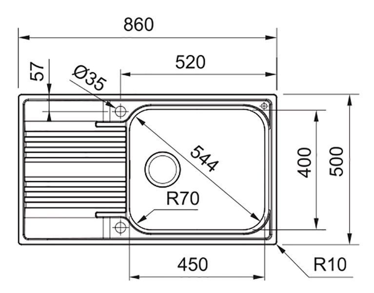 Кухонна мийка Franke Smart SRL 611-86 XL (101.0456.706) декор 139922 фото