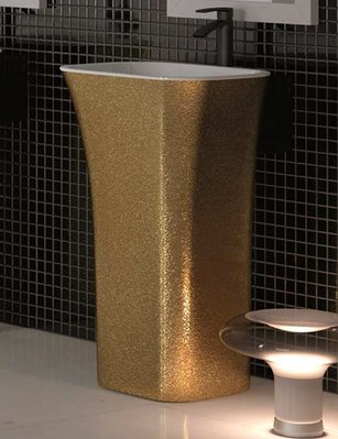 Умивальник Besco Assos Glam 41x52 см UMD-A-WOZ (золото) 417998 фото