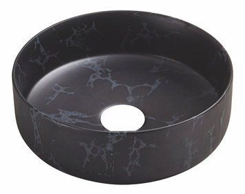 Умивальник Volle Piedra 34,6x34,6 см 1301.005132 (чорний мармур) 892074 фото