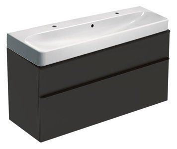 Тумба с умывальником Geberit Smyle Square 120 см (500.355.JK.1/500.253.01.1) лава матовый 538163 фото