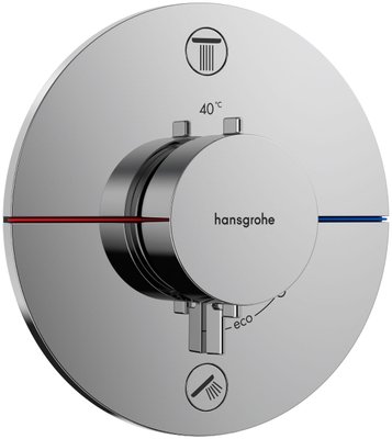 Смеситель для ванны и душа Hansgrohe ShowerSelect Comfort S 15554000 скрытого монтажа с термостатом (хром) 694175 фото