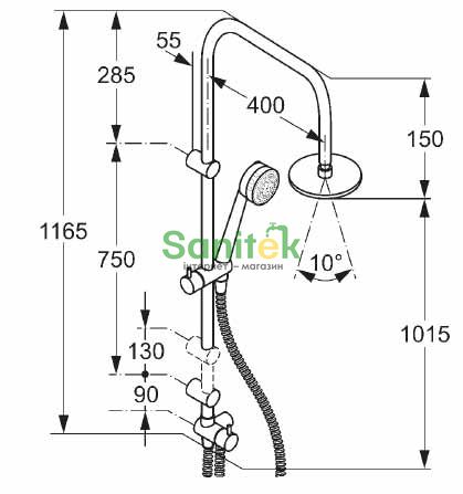 Душевая система Kludi Zenta Dual Shower System 6609005-00 (хром) 13373 фото