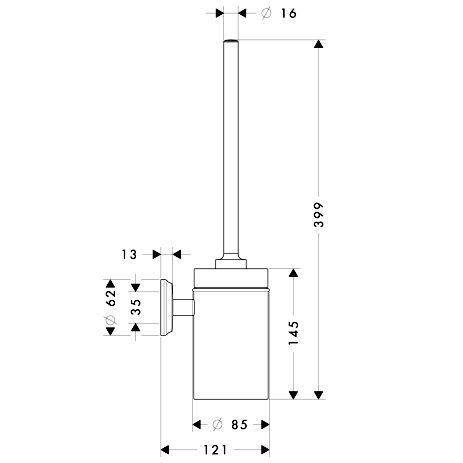 Ершик для унитаза Hansgrohe Logis Classic 41632000 (хром) 97066 фото