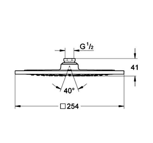 Верхній душ Grohe Rainshower F 27271000 (хром) 8041 фото