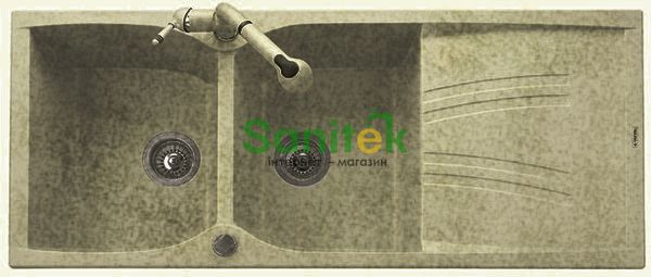 Гранітна мийка Telma Naiky NK11620 Granite (48 sandstone beige) 148063 фото