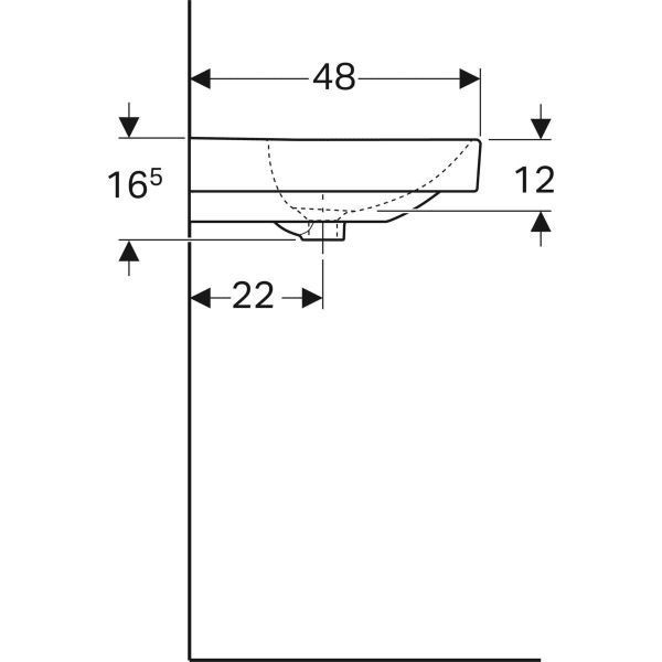 Тумба с умывальником Geberit Smyle Square 120 см (500.355.JK.1/500.253.01.1) лава матовый 538163 фото