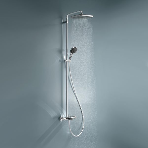 Душевая система Grohe Vitalio Comfort 26984001 с термостатом (хром) 869609 фото