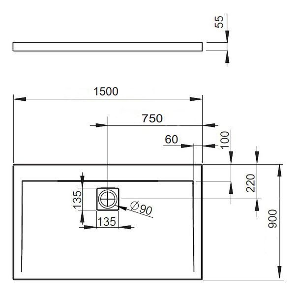 Душовий піддон Radaway Argos D 150x90 (4AD915-01) 208881 фото