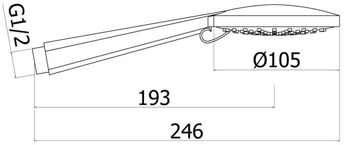 Душевая лейка Paffoni ZDOC 104 CR (4 режима) хром 344831 фото