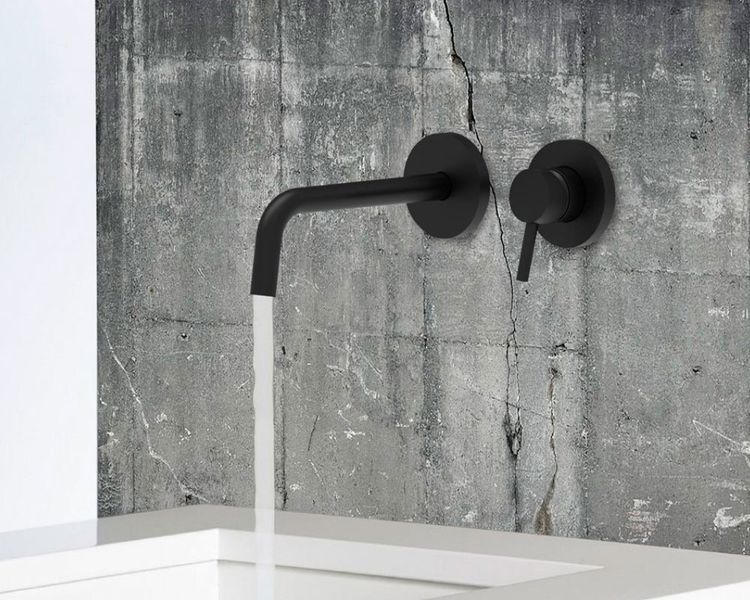 Смеситель для умывальника Paffoni Light LIG105NO70 скрытого монтажа 178 мм (чёрный матовый) 517455 фото