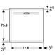 Душевой поддон Geberit Sestra 80x80 (550.291.00.2) серый 545719 фото 2