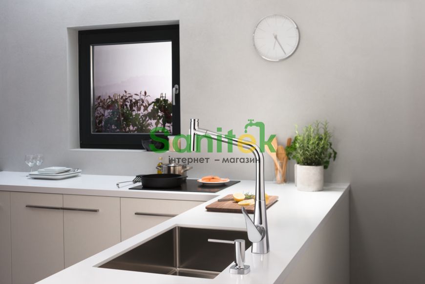Змішувач для кухні Hansgrohe Metris Select M71 320 73820000 з душем (хром) 304777 фото
