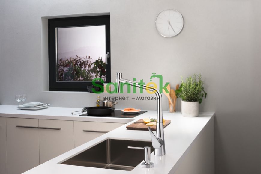 Смеситель для кухни Hansgrohe Metris Select M71 320 73820000 с душем (хром) 304777 фото