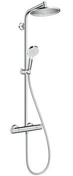 Душевая система Hansgrohe Crometta S 240 1jet Showerpipe 27267000 с термостатом (хром) 135714 фото