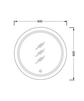 Зеркало для ванной комнаты Мойдодыр Sunny 60х60 S (00-0006242) с LED-подсветкой с сенсором 519411 фото
