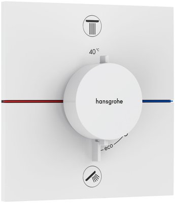 Смеситель для ванны и душа Hansgrohe ShowerSelect Comfort E 15572700 скрытого монтажа с термостатом (белый матовый) 694209 фото