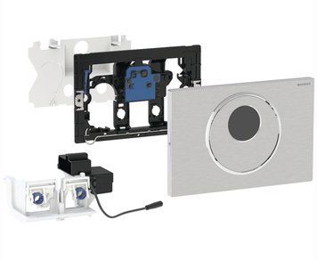 Змивна клавіша Geberit Sigma 10 (115.890.SN.6) електронна 230 В (нержавіюча сталь/хром/нержавіюча сталь) 546566 фото