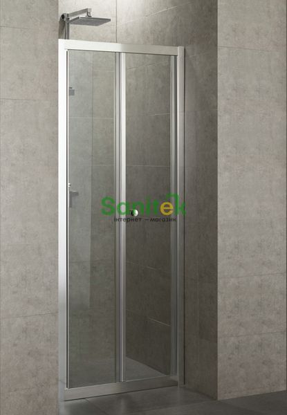 Душові двері Eger Bifold 80 (599-163-80(h)) профіль хром/скло прозоре 271318 фото
