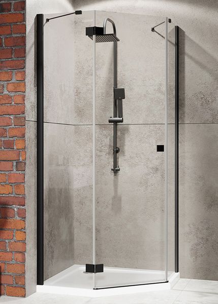 Бічна стінка Radaway Essenza New Black PTJ 100x80 (385055-54-01) чорний профіль/скло прозоре 279360 фото