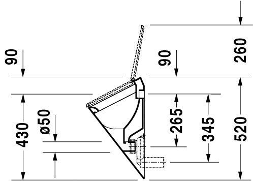 Писсуар Duravit Starck 1 0835320007 с мушкой 157487 фото