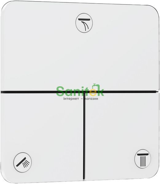 Переключающий вентиль Hansgrohe ShowerSelect Comfort Q 15587700 на 3 потребителя (белый матовый) 694249 фото