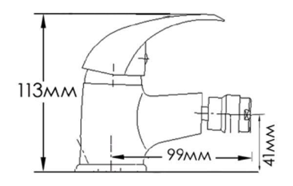 Змішувач для біде Mixxen Фенікс HB3342030C (хром) 90342 фото