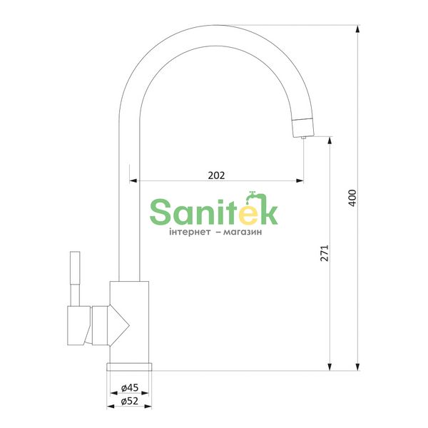 Смеситель для кухни Damixa Merkur DX710730000 с подключением питьевой воды (никель) 538735 фото