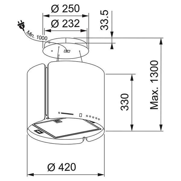Витяжка кухонна Franke Smart Suspended FSMS F42 BK MATT (345.0654.933) чорний матовий 547171 фото