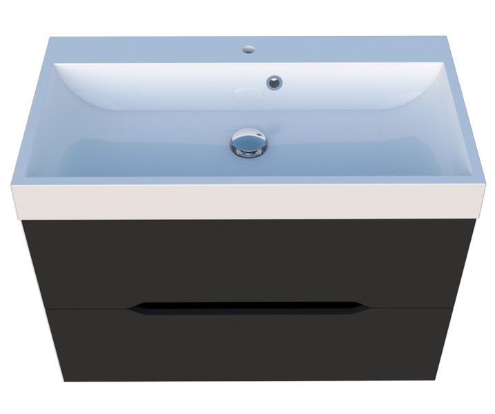 Тумба з умивальником Fancy Marble (Буль-Буль) Stella 70 Stiven (графіт матовий) 1007503 фото