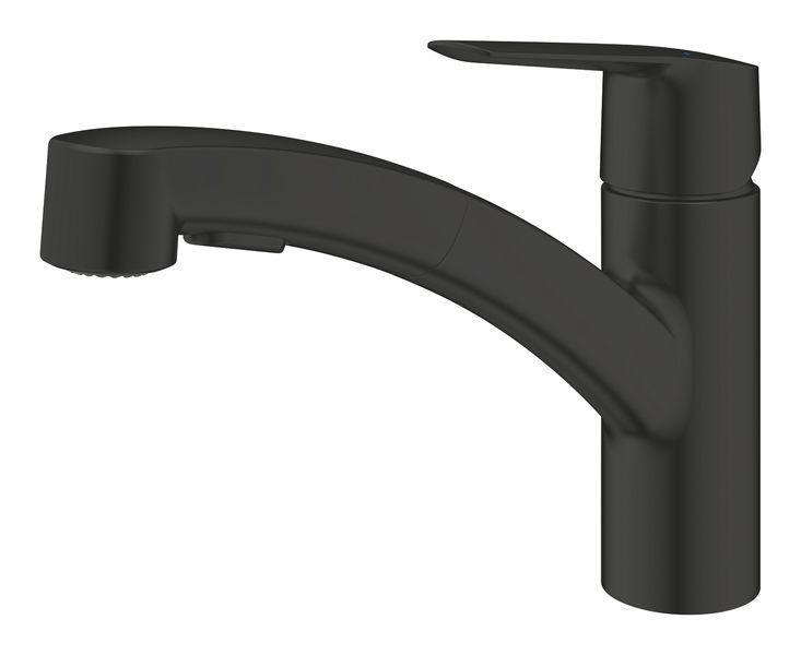 Змішувач для кухні Grohe Start 303072431 із душем (чорний матовий) 695937 фото