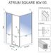 Душова кабіна Rea Atrium Square 80x100 (REA-K8002) профіль хром/скло прозоре права 370956 фото 3