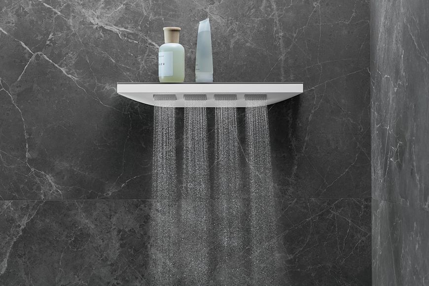 Верхній душ Hansgrohe Rainfinity 500 1jet 26243700 бічний з полицею (білий матовий) 304680 фото