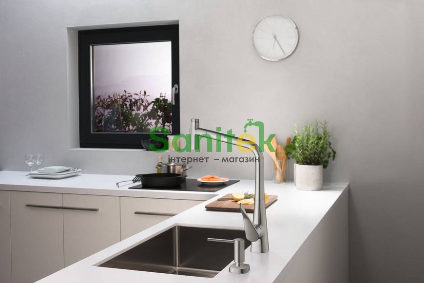 Змішувач для кухні Hansgrohe Metris Select M71 320 73816800 з душем (нержавеющая сталь) 304802 фото