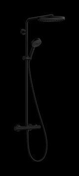 Душевая система Hansgrohe Pulsify S Puro Showerpipe 260 1jet EcoSmart 24237670 с термостатом (черный матовый) 952238 фото